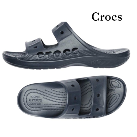 CROCS Shoes - Nwot Crocs Baya Slide Black Sport Rubber Sandal Slip On Waterproof Women 8 Men 6